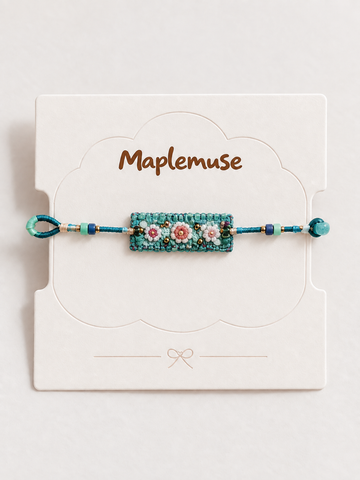 Lagoon Threadwork Beaded Bracelet