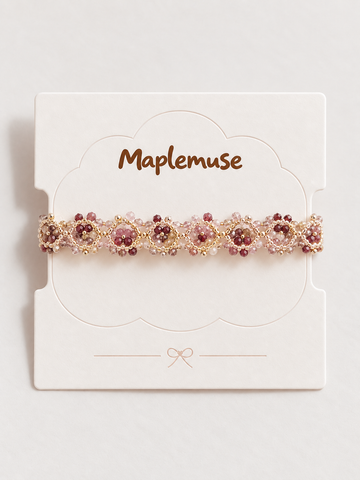 Rainbow Light Tourmaline Tatting Bracelet