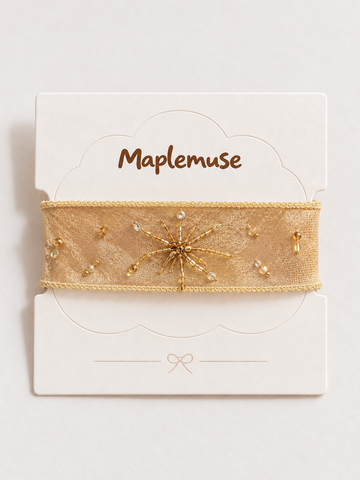 Café Fleur Embroidered Beaded Bracelet