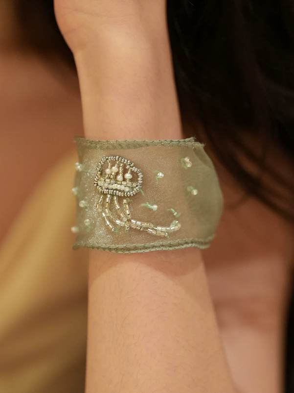 Sage Mist Double-Layer Beaded Bracelet