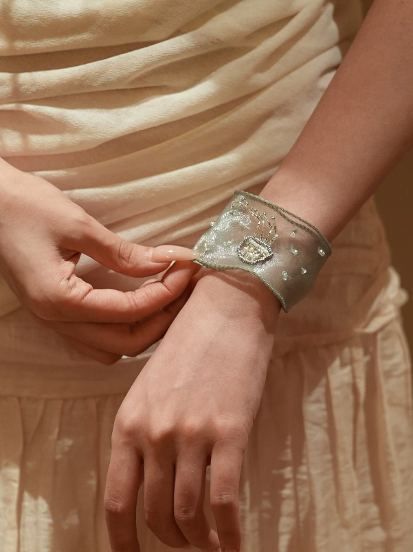 Sage Mist Double-Layer Beaded Bracelet
